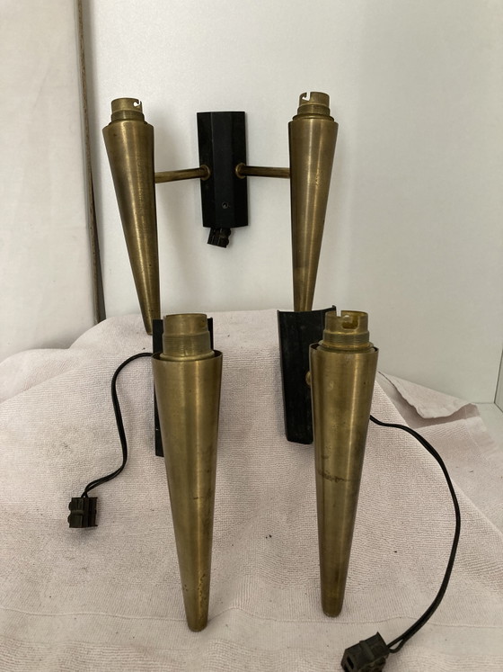 Vintage 1950s brass conical wall sconces – Wall lights (photo 5 of 15)
