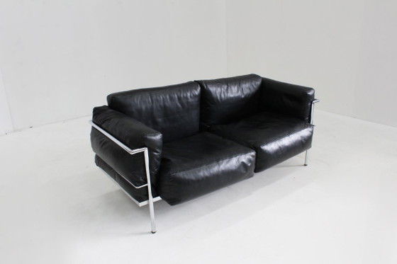 Image 1 of Set of LC2 sofas Grand Confort Le Corbusier for Alivar 1980s
