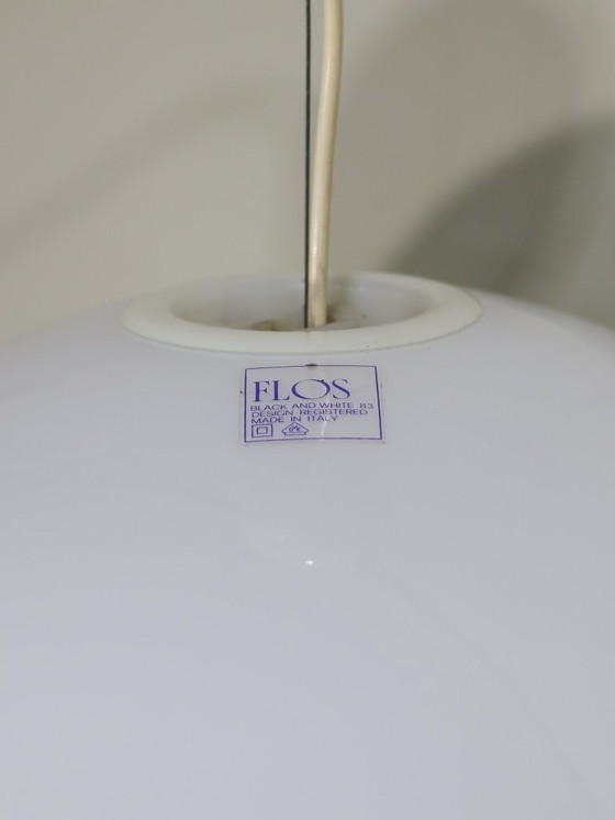 Image 1 of Lampada a sospensione nera e bianca Castiglioni Flos Italia anni '60