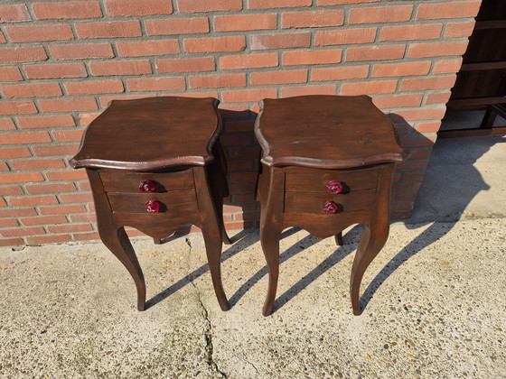 Image 1 of Old set of vintage retro bedside tables