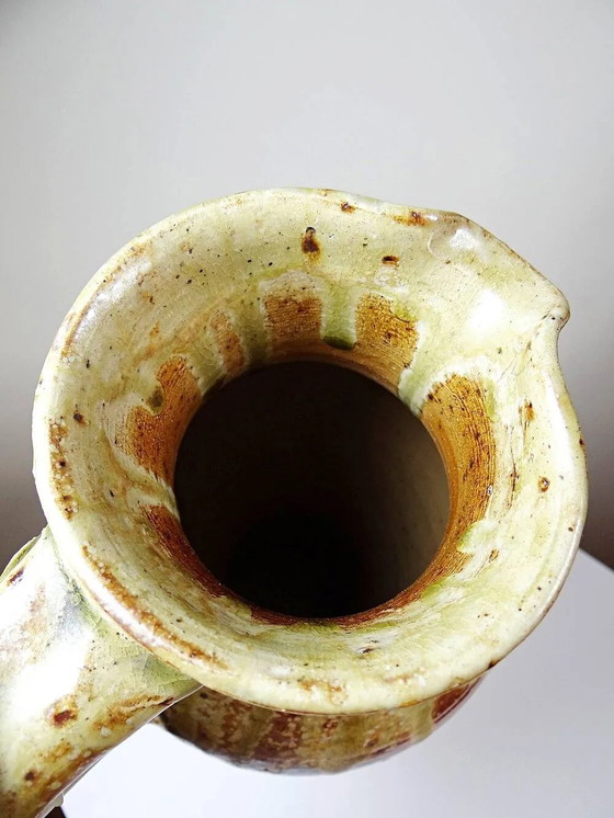 Impressionante brocca in gres degli anni '60-'70 con smalto cenere giapponese. – Bicchieri e caraffe (photo 14 of 16)