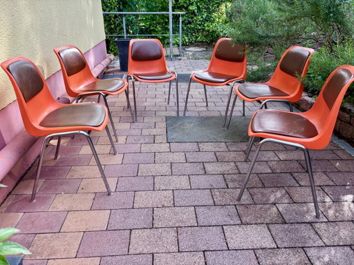 6 stoelen Helmut Starke Europa jaren 70