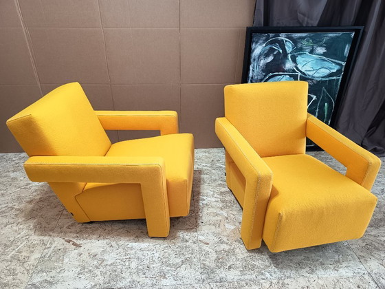 Image 1 of CASSINA 2x Poltrona 637 Utrecht 2024 (NUOVO, mai usato) in lana gialla KVDRAT € 6.600