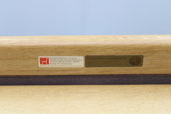 Image 1 of Divano a 2 posti L. Olsen &amp; Søn in quercia e pelle, anni '70, Danimarca