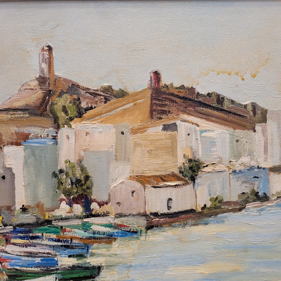 Image 1 of Óleo Sobre Tabla “Puerto De Ibiza” Francisco Giralt, 1986 – España