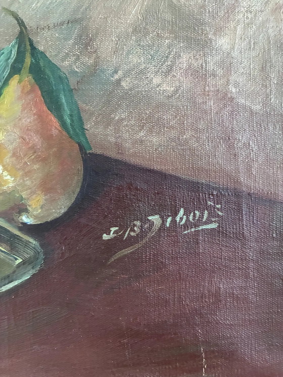 Large vintage original floral still life painting with fruit – Paintings & Drawings, Wood, Canvas (photo 3 of 21)