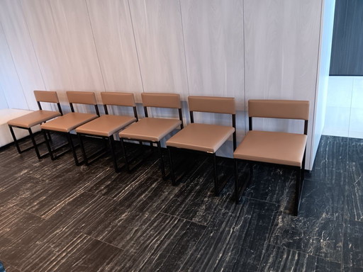 8 Sedie Minotti Bag Light Pelle NUOVE