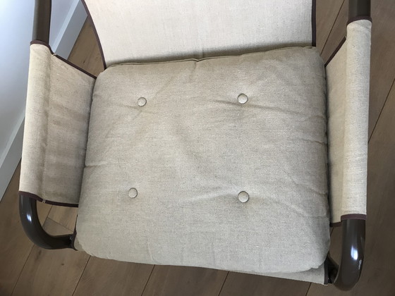 Image 1 of Mid - Century Bauhaus tubular canvas armchair by Tomas Jelinek by IKEA 1980s