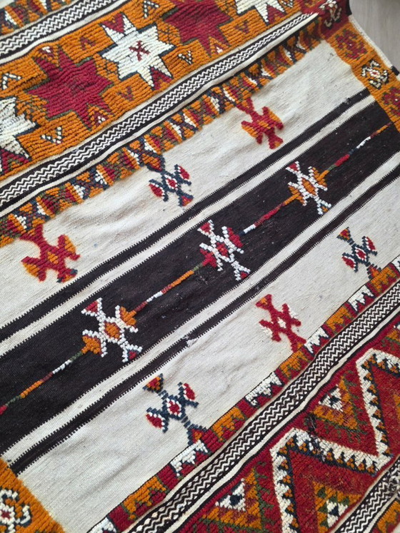 Image 1 of Vintage '60s Berber Tapijt - 372x157cm, Handgeweven Wol