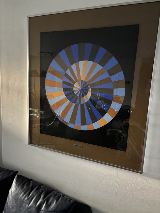 Vasarely Olympia 1972 Siebdruck – Kunst, Glass, Metal (photo 3 of 5)