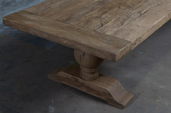 Image 1 of SOLEIL oak monastery table - 220 cm - Solid frame
