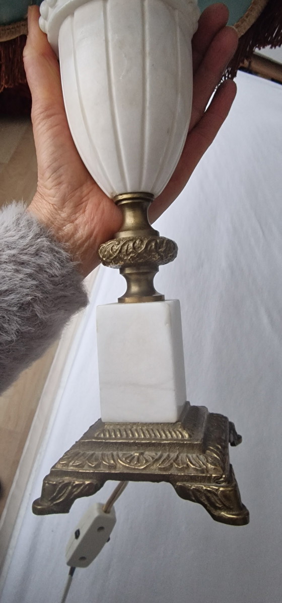 Image 1 of Lampada da tavolo vintage in travertino