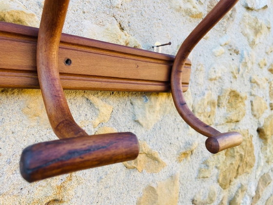 Image 1 of Bugholz, Wandhalterung, Garderobe und Hutständer von Japy Frères, ca. 20er/30er Jahre