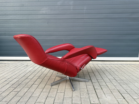 Image 1 of Poltrona relax Jori Symphony, recente, in pelle Celia rossa, taglia media, in ottime condizioni!