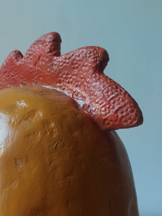 Image 1 of Old theater mask, children's papier-mâché, prop, chicken