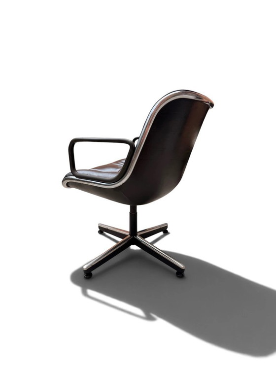 Poltrona da ufficio Executive Charles Pollock, Knoll, pelle nera – Poltrone (photo 7 of 12)
