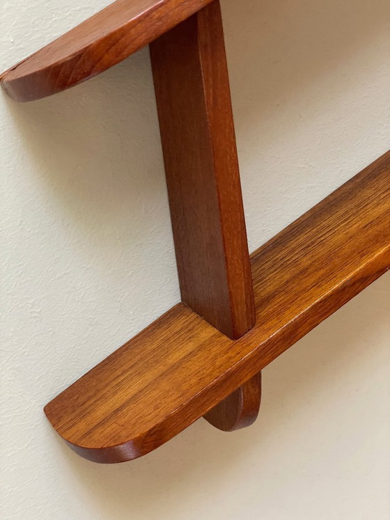 Teak Houten Wandrekje Scandinavisch Mid Century Design Vintage Retro – Wood (photo 7 of 17)