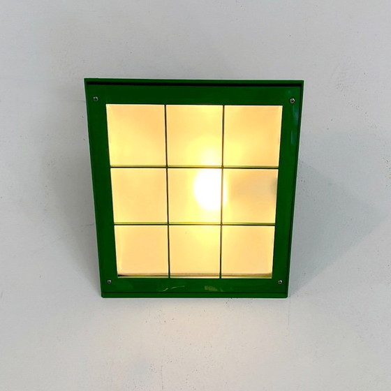 Image 1 of Lámpara de pared para exterior Triangolo en verde de Goccia Illuminazione, años 80