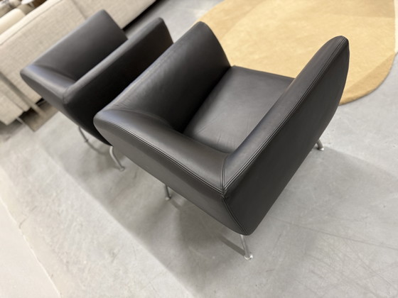Image 1 of 2 Gelderland 6250 Fauteuil Zwart Leer