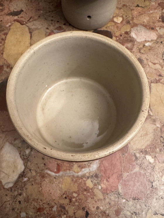 Image 1 of Ceramica d'epoca in gres di Berry, prodotta in Francia, per burriere d'acqua. Gres d'epoca.