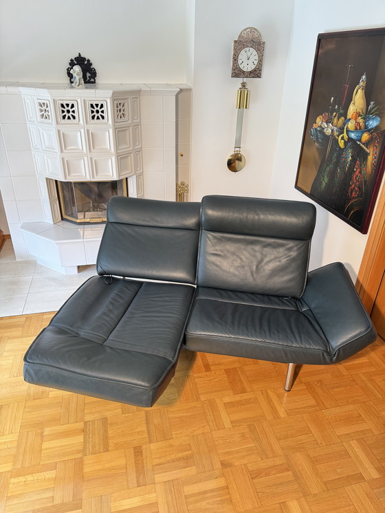 Image 1 of De Sede DS 450 Leather Two-Seater Functional Sofa Designer Leather Couch