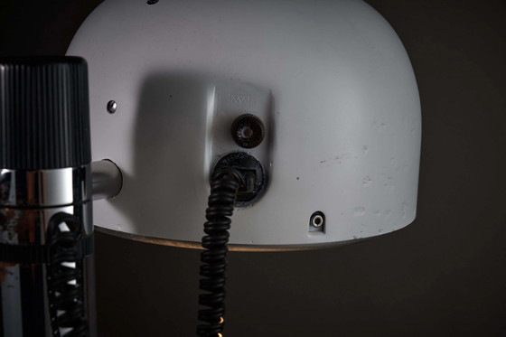 White & Chrome Table Lamp by Enrique Franch for Metalarte, 1970s, Black (photo 4 of 6)