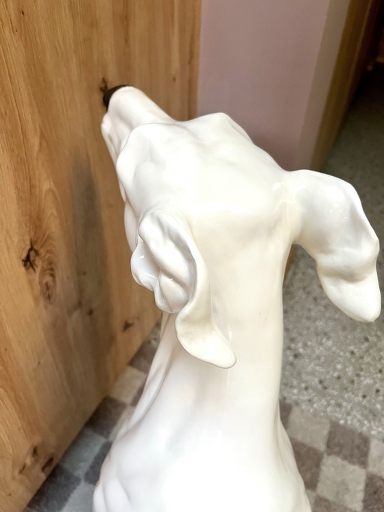 Image 1 of Statua vintage di levriero XL, realizzata in Italia.