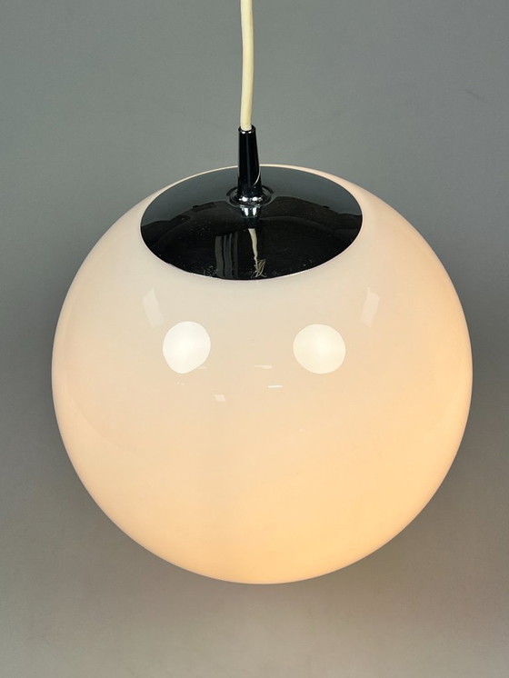 Image 1 of Vintage Glazen Bollamp / Hanglamp, Peill & Putzler, Duitsland 1960's