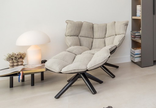 Sillón Husk con reposapiés de B&B Italia
