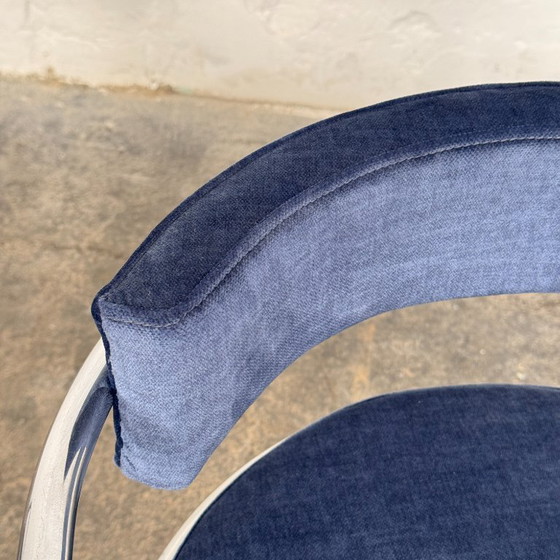 Image 1 of Ensemble de 2 chaises de style Bauhaus, années 1980 – Structure tubulaire en acier