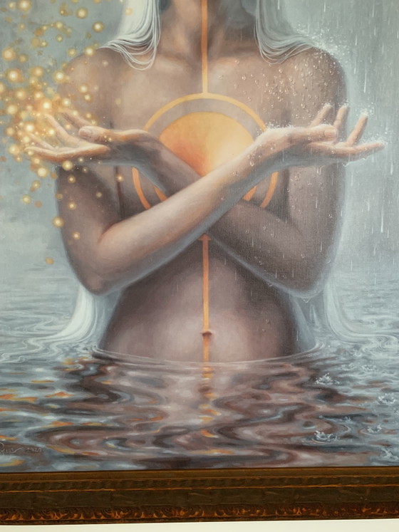 Image 1 of Impresión giclée enmarcada sobre lienzo titulada «Middle Way».