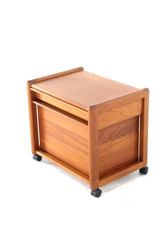 Aksel Kjersgaard trolley side cabinet model 309 vintage Danish, Storage cabinet, Wood, Brown (photo 5 of 17)