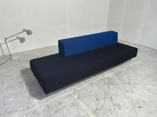 Lensvelt AVL Glyder Bank - Atelier Van Lieshout - Schuivende Rugleuning - Blauw – banken, Textile