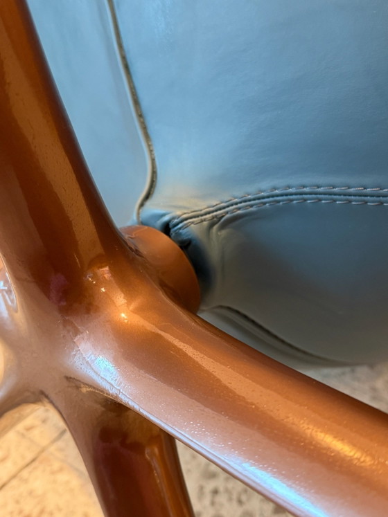 Driade Lou Speak swivel armchairs ‘Cupra edition’ (2), Metal, Leather, Blue (photo 6 of 13)