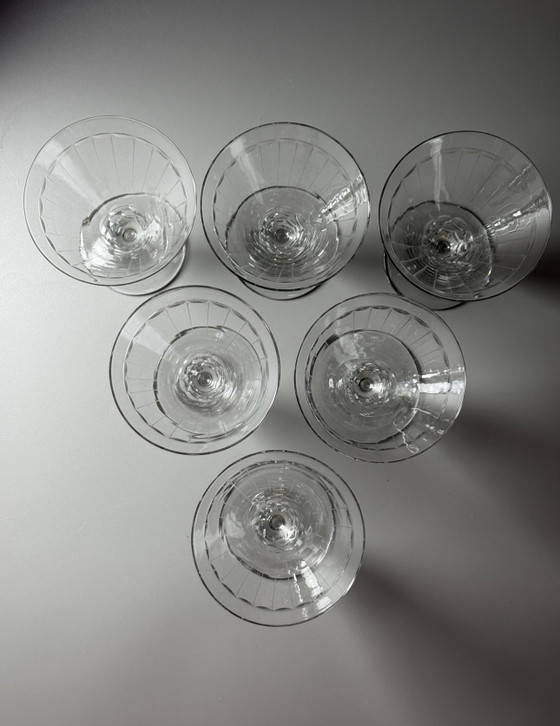 Vasos Doyen “Yvette” – Juego de seis vasos. Bélgica, época Art Déco, circa 1930. – Vasos y jarras, Crystal (photo 7 of 15)