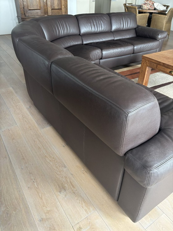 Image 1 of Leder hoekbankstel (meubelmaker Perida)