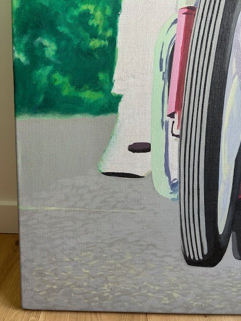 Image 1 of Pop Art, Der Moped-Fahrer, Huile sur toile