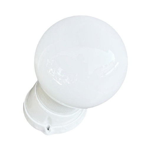 Witte industriële wandlamp Lindner, Duitsland, jaren 1960.