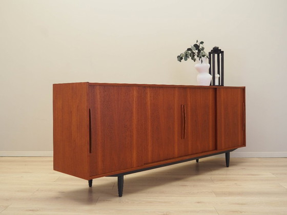 Image 1 of Teakhouten dressoir, Deens ontwerp, jaren 70, fabrikant: Denemarken