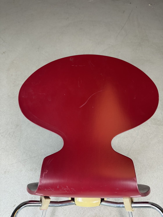 Image 1 of 4x Fritz Hansen Ant chair red (several in stock)
