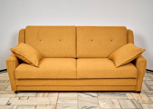 Sofá vintage de dos plazas, años 70, Checoslovaquia