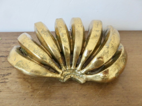 Banana sculpture in gilded resin, vide poche, 80s - 90s, Decorative Objects, Gold (photo 7 of 11)