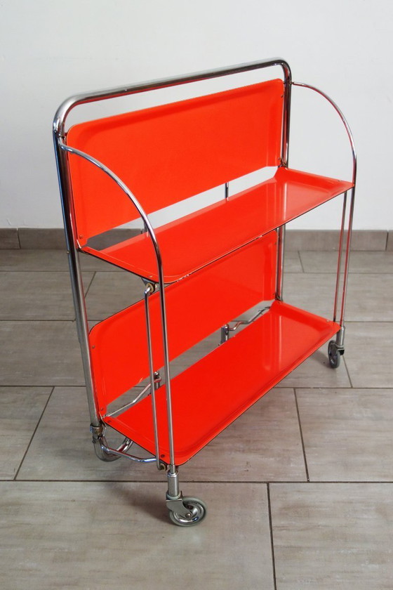 Image 1 of Carrello pieghevole arancione, Bremshey, 1970