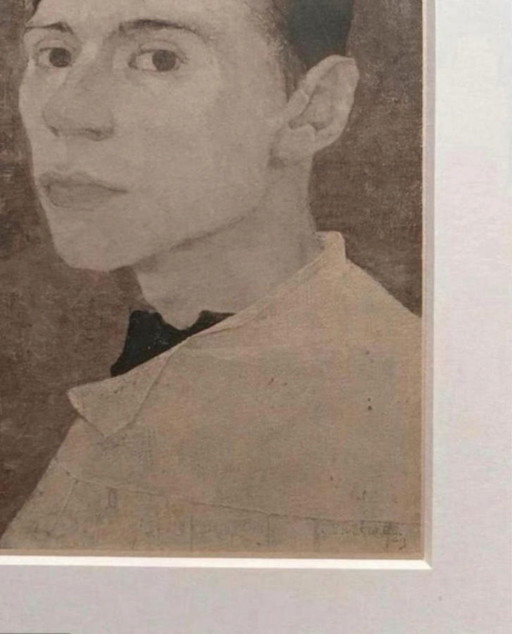 Jan Mankes 1889-1920 / Autoportrait original en héliogravure Jan Mankes 1923