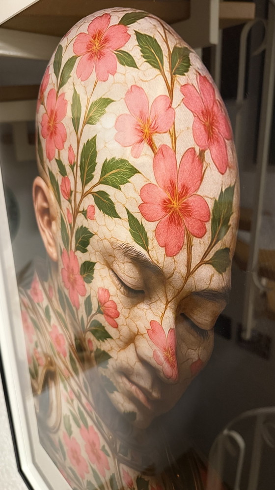 Image 1 of Kintsugi Samurai Sakura Warrior di Rotan Hunt Murale