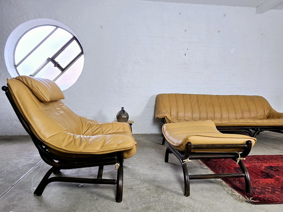 Image 1 of Set di divani e panche in stile boho vintage di metà secolo, anni '60 e '70