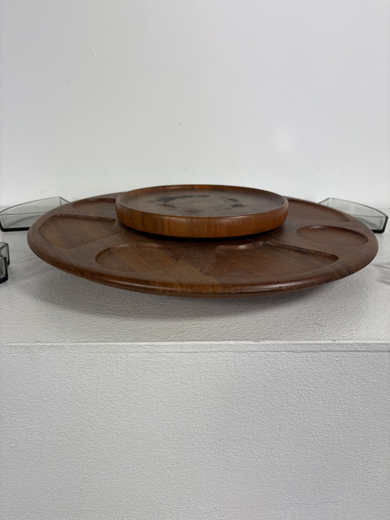 Image 1 of Digsmed Vintage Teak Lazy Susan Draaitableau Denmark