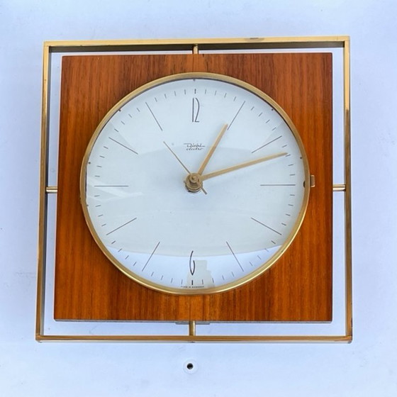 Image 1 of Diehl vintage wandklok, elegant modernisme, Duitsland jaren 1970.