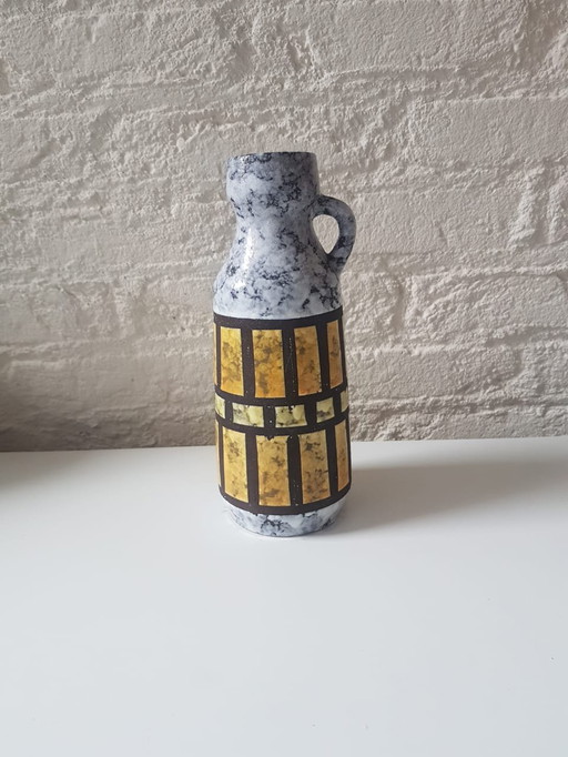 Vaso in ceramica Strehla, Germania, n. 998, dipinto a mano