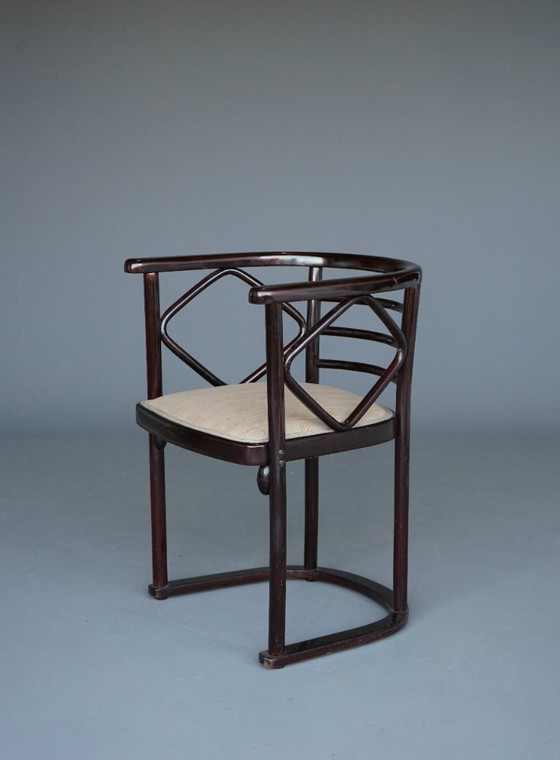 Image 1 of x2 Model 728 Fledermaus Chairs attributed to Josef Hoffmann for J & J. Kohn, 1906